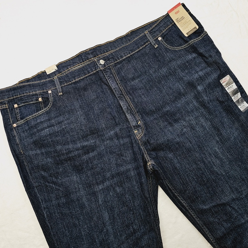 NEW‎ Levis 559 Jeans Mens 58W 29L Blue Relaxed Straight Stretch Denim Big & Tall